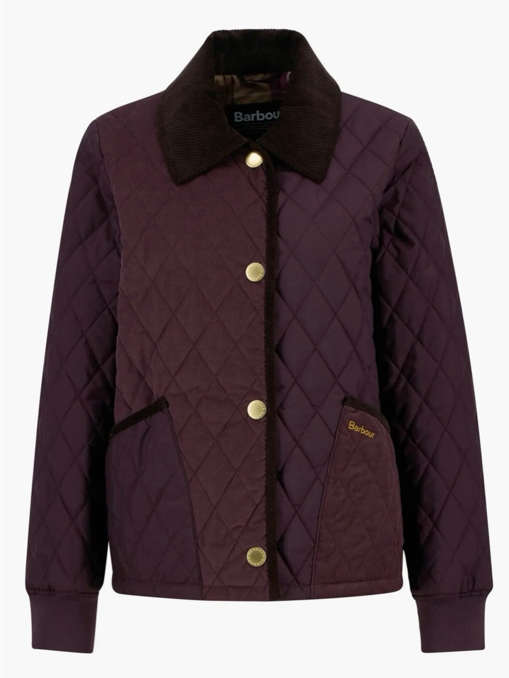 Barbour Quilted Marla Bomber Jacket in Plum NWT size US6/UK10 - Picture 3 of 8